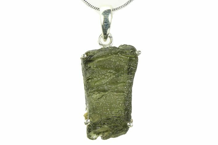 Green Moldavite Tektite Pendant ( g) - Czech Republic #359310